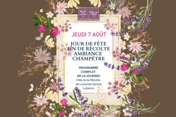 Programme de la journée de fête du 7 août 2025 au musée de la lavande 