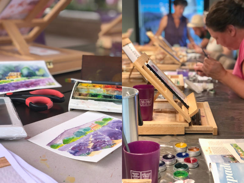 Atelier aquarelle parfumée au Musée de la lavande Luberon 