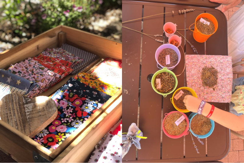 Atelier sachet de lavande au musée de la lavande Luberon 