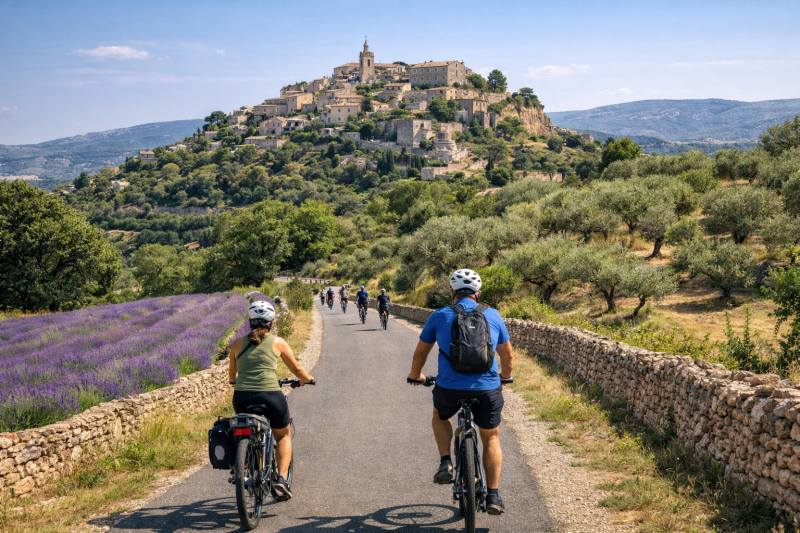 Circuit vélo dans les alentours de Gordes dans le Luberon 